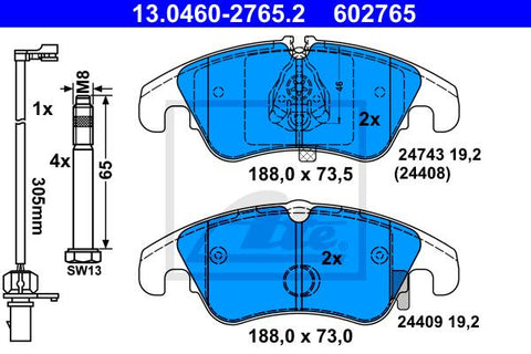 BALATAS DELANTERAS 8434 D1322