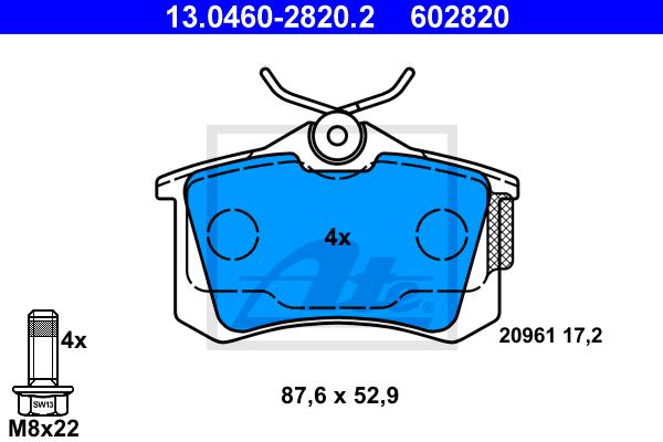 BALATAS TRASERAS 7335 D340