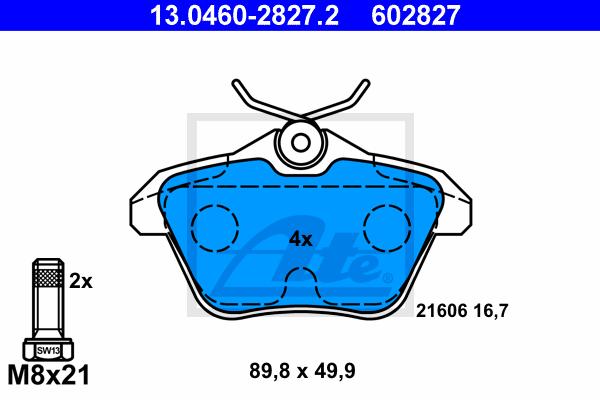 BALATAS TRASERAS 8676 D1477