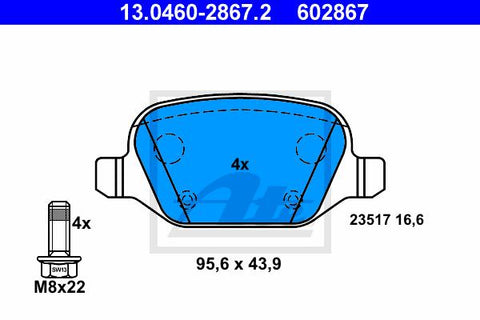 BALATAS TRASERAS 8692 D1492