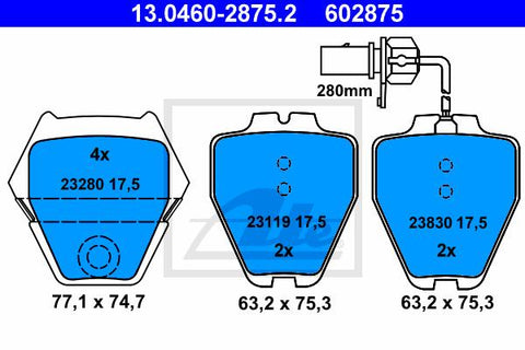 BALATAS DELANTERAS 7725 SD912