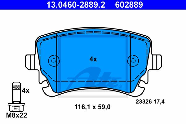 BALATAS TRASERAS 7921 D1018