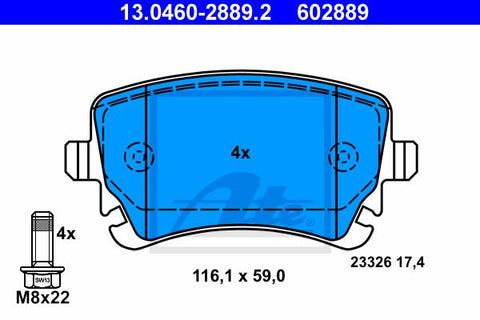 BALATAS TRASERAS 7921 D1018