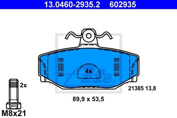 BALATAS TRASERAS 7279 D391