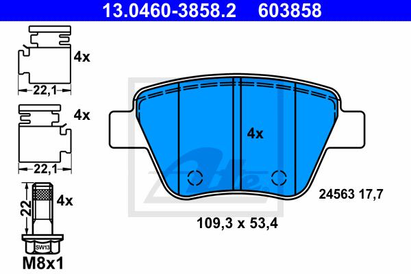 BALATAS TRASERAS 8656 D1456