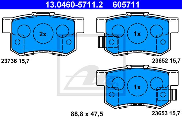 BALATAS TRASERAS 7418 D536