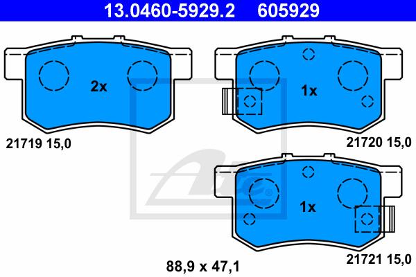 BALATAS TRASERAS 7418 D537