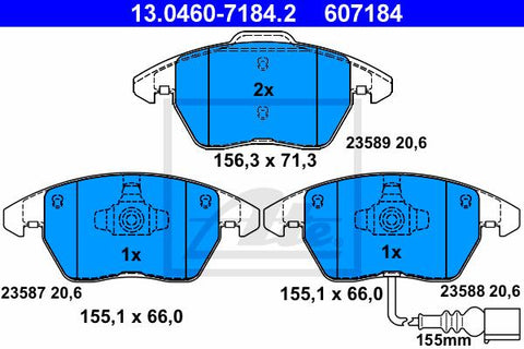 BALATAS DELANTERAS 8212 D1107