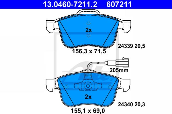 BALATAS DELANTERAS 8693 D1493