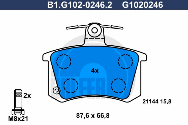 BALATAS TRASERAS 7309 D228