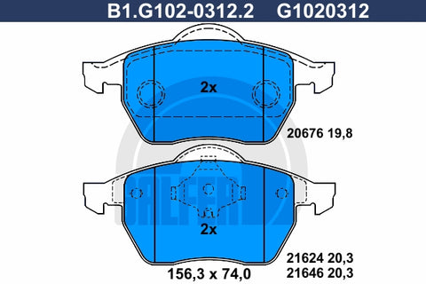 BALATAS DELANTERAS 7434 D687