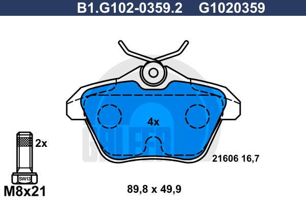 BALATAS TRASERAS 8676 D1477