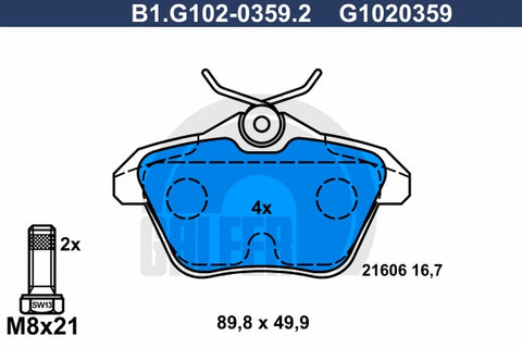 BALATAS TRASERAS 8676 D1477