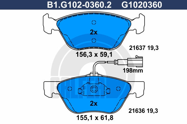 BALATAS DELANTERAS 8675 D1476