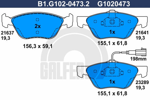 BALATAS DELANTERAS 8675 D1476