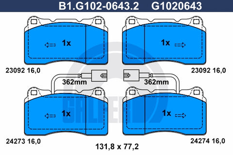 BALATAS DELANTERAS 7942 D1001