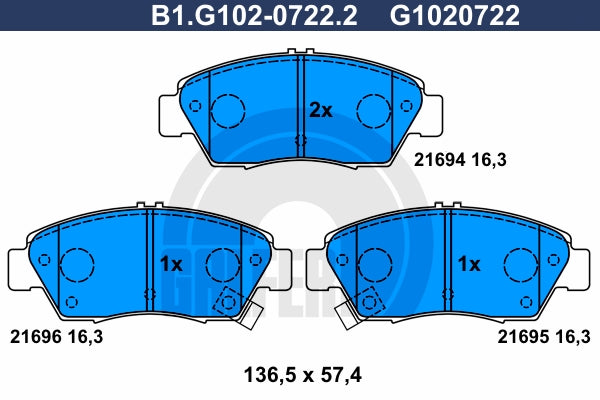 BALATAS DELANTERAS 7497 D621