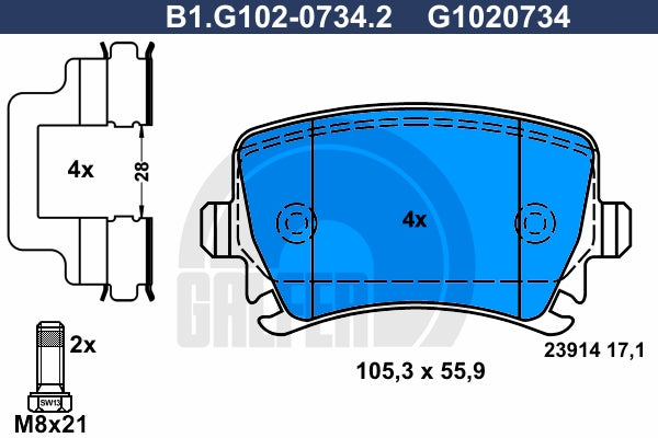 BALATAS TRASERAS 8213 D1108