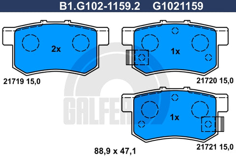 BALATAS TRASERAS 7418 D537