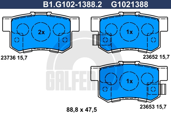 BALATAS TRASERAS 7418 D536