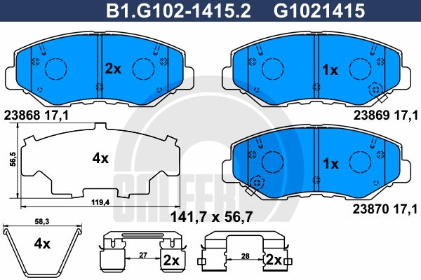 BALATAS DELANTERAS 7795 D914