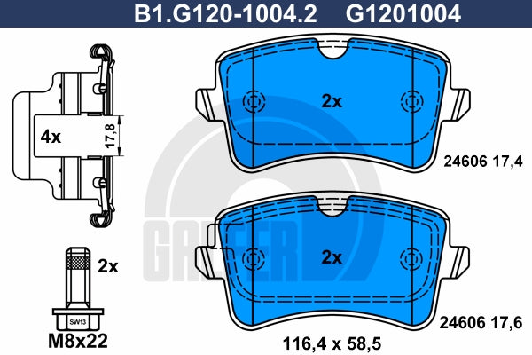 BALATAS TRASERAS 8494 D1386