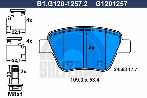 BALATAS TRASERAS 8656 D1456