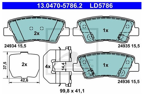 BALATAS TRASERAS CERAMICA 8428 D1813