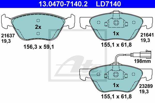 BALATAS DELANTERAS CERAMICA 8675 D1476