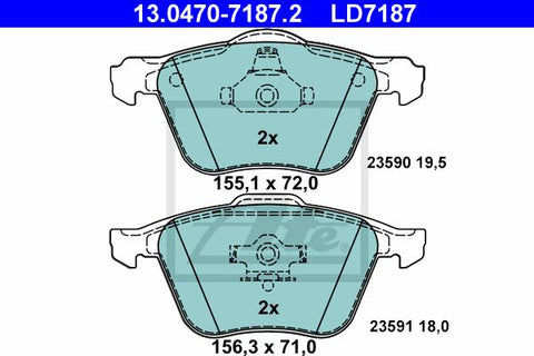 BALATAS DELANTERAS CERAMICA 7882 D979